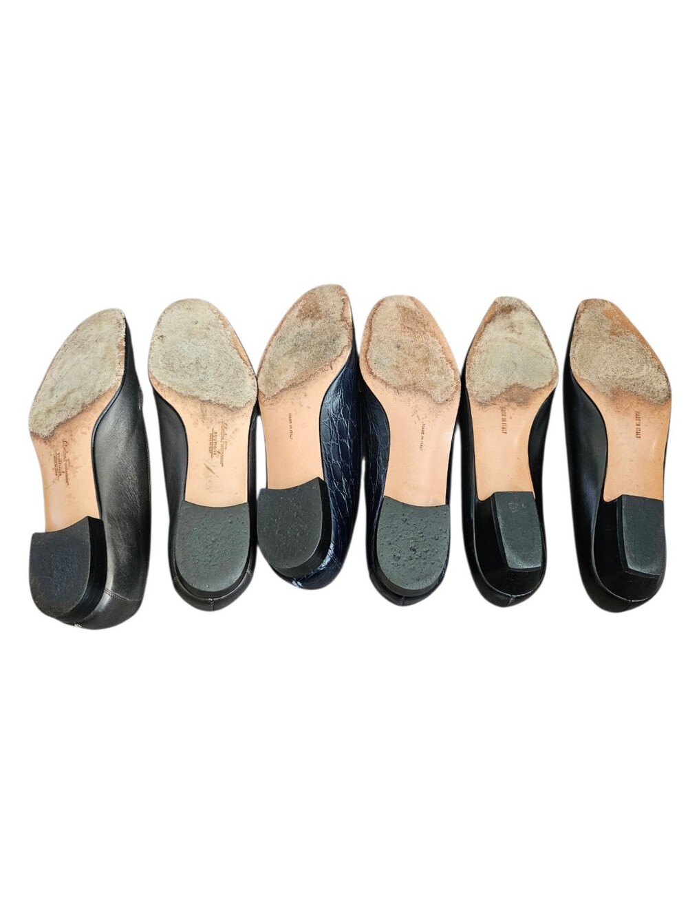 Lot Of Three Pair Of Vintage Salvatore Ferragamo Leather Sz 8 4A Loafers Classic - Picture 5 of 13
